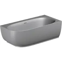 Riho Half Vrijstaand Ligbad Phatos Corner 170x80x57 cm Links Incl. Pop Up Waste, Sifon en Afvoer Stone Grey