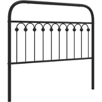 vidaXL Vervangend hoofdbord 107 cm metaal zwart