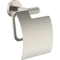 Alvoro Aura Toiletrolhouder Met Klep - Geborsteld Rvs - RVS 304 - Accessoires, Toilet accessoires, Toiletrolhouders - 5404024125773