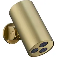 Alvoro Aura Wand Hoofddouche 8x15cm - Geborsteld Messing PVD - RVS 304 - Kranen, Douchekranen, Hoofddouches - Kranen, Douchekranen, Hoofddouches