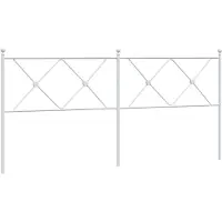 vidaXL Vervangend hoofdbord 180 cm metaal wit