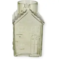 DK Design Daan Kromhout - Vaas - Bloemenvaas - Glas - Huis - Licht Groen - 13x13x22 cm - House
