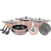 Berlinger Haus Marmerlook bloempotset Rose Gold Metallic Line, 15 stuks, , model BH 1224N