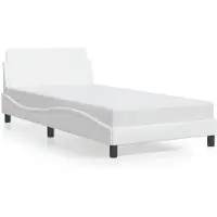 vidaXL Bedframe "Dover" kunstleer wit 100x200 cm