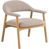 Ebuy24 Nordic Loungestoel met Armleuning - Greige