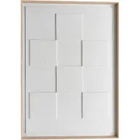 Reinders - Square Relief Art Schilderij - 70 x 50 cm - Wit