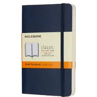 Moleskine Klassiek notitieboekje met gevoerde zak Saffierblauwe zachte kaft