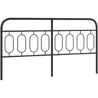 vidaXL Vervangend hoofdbord 193 cm metaal zwart