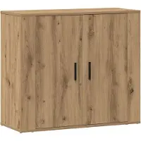 vidaXL Dressoir 80x33x70 cm bewerkt hout artisanaal eikenkleurig