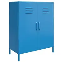Dorel Home Cache|Kast met 2 deuren in metaal blauw