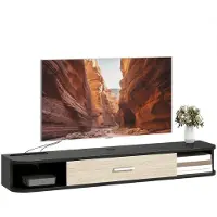 HOMCOM TV-standaard van MDF, 120x26x16 cm, zwart