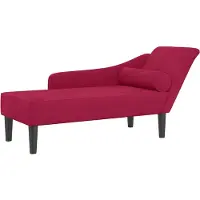 vidaXL Chaise longue met kussens fluweel wijnrood