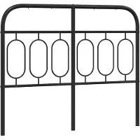 vidaXL Vervangend hoofdbord 120 cm metaal zwart