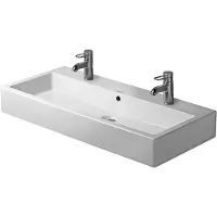 Duravit Vero - Dubbele wastafel 100x47 cm, 2 kraangaten, alpine wit 0454100024