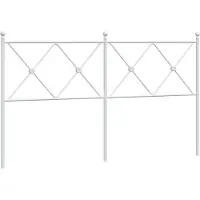 vidaXL Vervangend hoofdbord 160 cm metaal wit