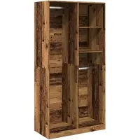 vidaXL Kledingkast 100x50x200 cm bewerkt hout oud hout