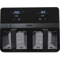 KOENIC Kaf 924224 B Double Air Fryer - Dubbele Airfryer Zwart/zilver 9 L 2400 W Aantal Frituurmanden: 1