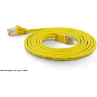 Wantec 7174 Patchkabel SSTP CAT7 Ste. CAT6a d=4mm 1,50m gelb