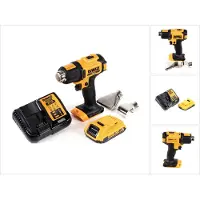 DeWalt DCE 530 D1 Batterijhittepistool 18V 530°C + 1x oplaadbare batterij 2.0Ah + 1x oplader + oppervlak en