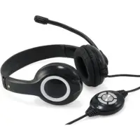 Conceptronic CCHATSTARU2B USB-hoofdtelefoon, 2 meter kabel, zwart, USB2.0