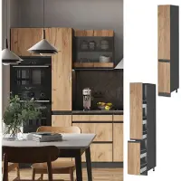 Vicco R-Line Apotheekkast – 30 cm J-vorm Krachtige eik goud