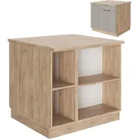 Vicco Fame-Line Keukeneiland – 90 cm met lade, zonder werkblad GrijsBeige