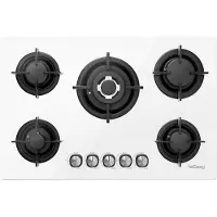 IsEasy Gaskookplaat Mgbg-775 5-Pits Wit Voor Keukens Met Een Groot Oppervlak