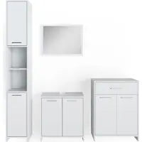 Vicco Badkamermeubel set Kiko, Wit, 4-delig