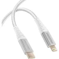 Swissten - Aramid Reinforced - Lightning naar USB-C Kabel - 1,5 Meter - Wit - 71541013