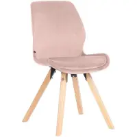 CLP Luna Eetkamerstoel - Modern - Rugleuning - 136 kg - Fluweel/roze