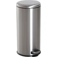 HOMdotCOM Pedaalemmer RVS zilver 30L