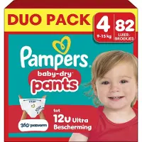 Pampers Baby-Dry Pants Maat 4 - 82 Luierbroekjes - 9kg-15kg