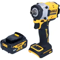 DeWalt Boormachine + slagboor, DCF 922 N accu-slagmoersleutel 18 V 406 Nm 1/2" borstelloos + 1x oplaadbare accu 4.0 Ah - zonder (Oplaadbare batterij)