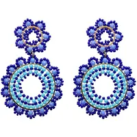 IZIA Oorbellen blauw / turquoise