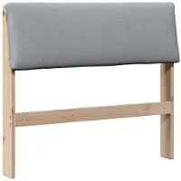 vidaXL Gestoffeerd hoofdbord Lichtgrijs 100 cm Massief grenenhout