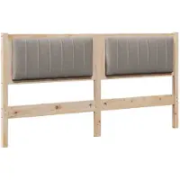 vidaXL Gestoffeerd hoofdbord Bruin 160 cm Massief grenenhout