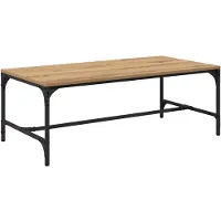 vidaXL Salontafel Artisan Eiken 100 x 50 x 35 cm Bewerkt hout