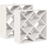 vidaXL Wijnrek 2 st Wit 62 x 25 x 62 cm Massief grenenhout