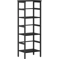 vidaXL Boekenplank 3-laags 40 x 29.5 x 115 cm Bewerkt hout Zwart Eiken