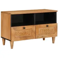 vidaXL TV Eenheden Lichtbruin 70 x 33 x 46 cm Bewerkt hout