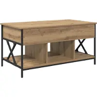vidaXL Salontafel Artisan Eiken 100 x 55 x 48,5 cm Bewerkt hout