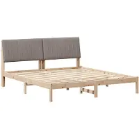 vidaXL Bedframe met hoofdeinde Bruin 180 x 200 cm Massief grenenhout