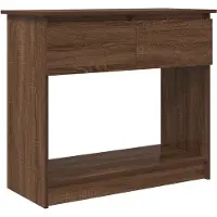vidaXL Wandtafel met lades 85,5x38,5x74,5 cm bruin eikenkleurig