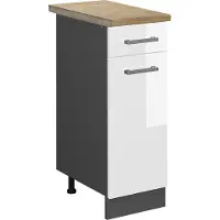 Vicco R-Line Keukenonderkast – 30 cm, WB Eik Wit Hoogglans