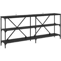 vidaXL Wandtafel Zwart Eiken 180 x 30 x 75 cm Bewerkt hout