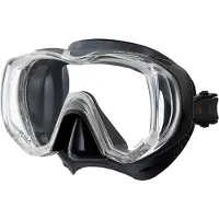 Tusa Freedom Tri-Quest – Panoramische duikbril & snorkelmasker met extra breed zichtveld – CrystalView glas – Zwart/Zwart - M3001QB BK