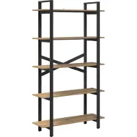 vidaXL Boekenplank 5-laags 100 x 33.5 x 64 cm Bewerkt hout