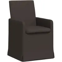 vidaXL Eetstoelen 2 st Linnen Donkergrijs 57 x 67 x 95 cm