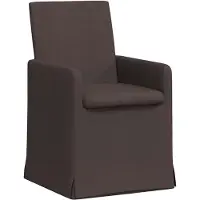vidaXL Eetstoelen 2 st Stof Donkerbruin 57 x 68 x 94 cm