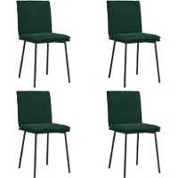 vidaXL Eetkamerstoelen 4 st fluweel donkergroen